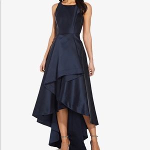 Adrianna Papell  high-low gown navy blue size 2
